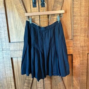 Anne Klein vintage A line black pleated wool mini skirt